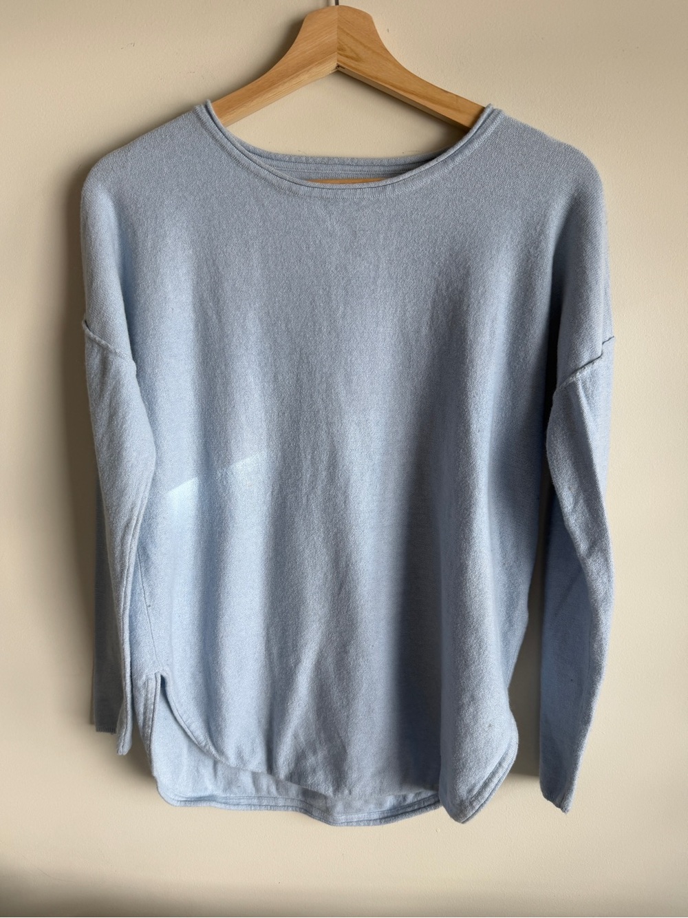 Women's Light Blue Crewneck Knit Sweater